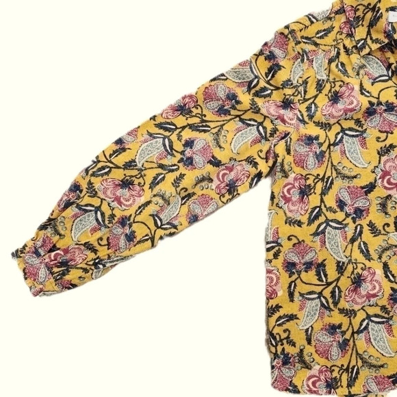 Pilcro by Anthropologie , Vintage Paisley Floral Gold/Navy, US Women's Small - Picture 4 of 8